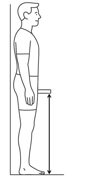 跨下長(Inseam)量測示意圖