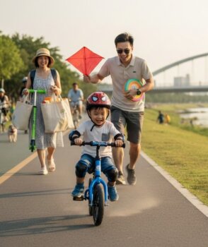 從「遛車」到滑行！給新手的 Push Bike 安全守則與超讚親子共騎路線大公開